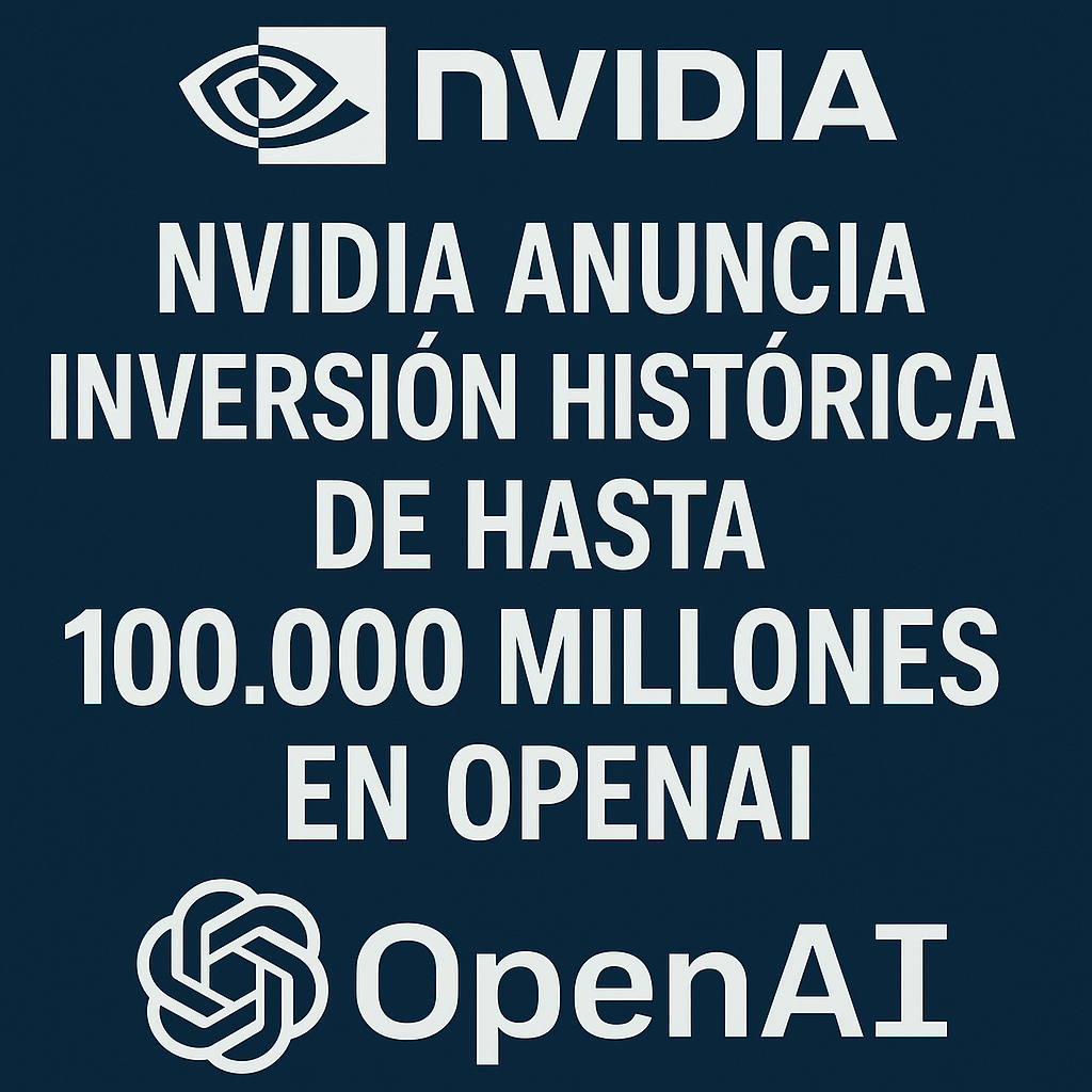 Nvidia anuncia inversión histórica de hasta 100.000 millones en OpenAI